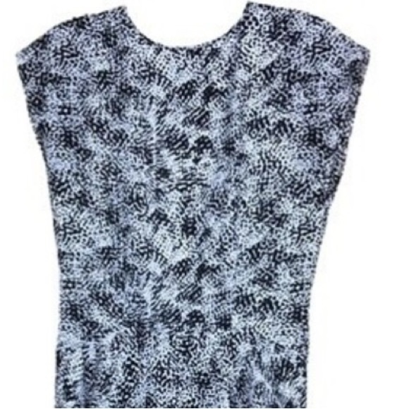 REISS CANYON BLACK & WHITE PRINT DOUBLE LAYERED FRILL DRESS Sz. 2 - Picture 7 of 11